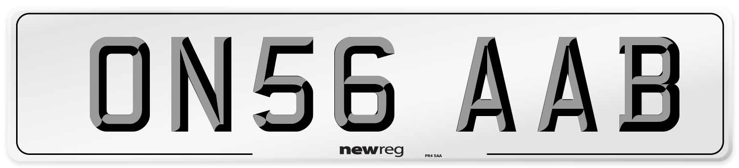 ON56 AAB Number Plate from New Reg